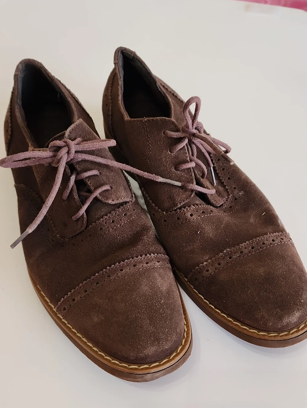 Men's Stacy Adams Brown Suede Wingtip Oxford Dress Shoes
